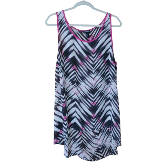 Torrid Chiffon Abstract Zebra Stripe Tank Top - Picture 1 of 5
